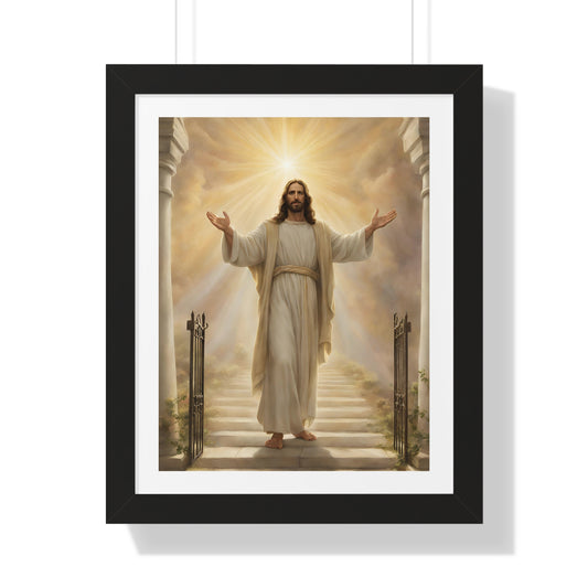 Homecoming - Open Arms of Jesus - Fine Art - Framed Vertical Poster